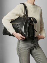 Schoudertas A4 Formaat Spazzolato Leder Milano Bruin spazzolato SP24095-vue-porte